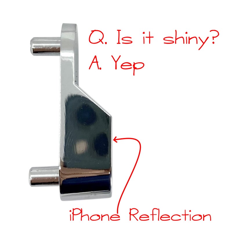 Desunia Oval Closet Rod End Brackets w/Rear Facing 5mm Pins | 15mm x 30mm | Polished Chrome | 1 Pair - Image 3